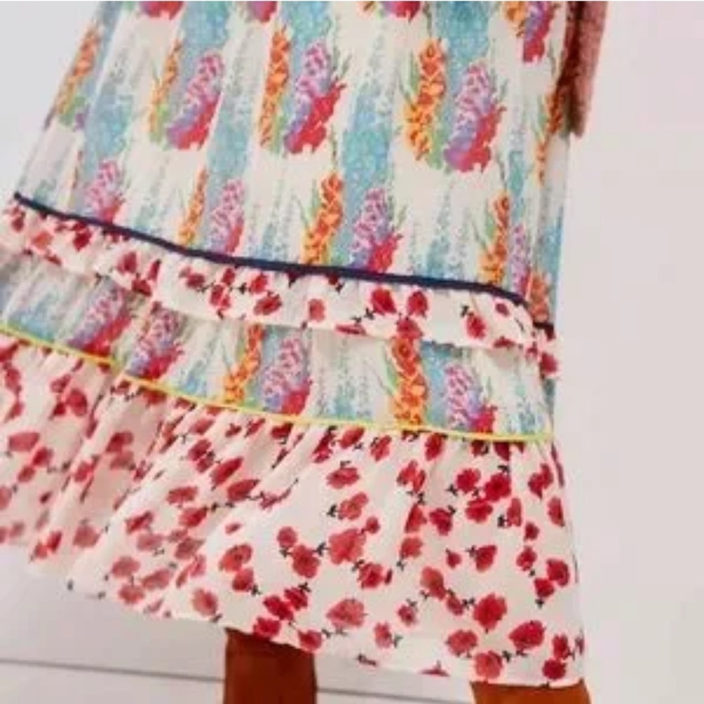 Anthropologie Lorraine Faaria Tiered Maxi Skirt Floral - Picture 2 of 16